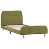 Image de vidaXL Cadre de lit Vert Tissu 90x200 cm