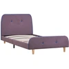 Image de vidaXL Cadre de lit Taupe Tissu 90x200 cm