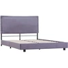 Image de vidaXL Cadre de lit gris clair tissu 140x200 cm