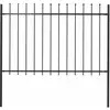 Image de Vidaxl - Clôture De Jardin Avec Dessus En Lance Acier 1,7 X 1,2 M Noir