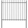 Image de Vidaxl - Clôture De Jardin Avec Dessus En Lance Acier 1,7 X 1,5 M Noir