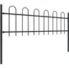 Image de vidaXL Clôture de jardin avec arceau en acier 1,7 m noir