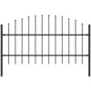 Image de Vidaxl - Clôture De Jardin Avec Dessus En Lance Acier 1,7 M Noir