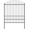 Image de Vidaxl - Clôture De Jardin Avec Dessus En Lance Acier 1,7 M Noir