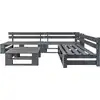 Image de vidaXL Ensemble de 4 canapés de jardin en bois de palette gris