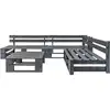 Image de Vidaxl - Salon De Jardin Palette 4 Pcs Bois Gris