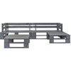 Image de vidaXL Ensemble de 4 canapés de jardin en bois de palette gris