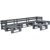 Image de Vidaxl - Salon De Jardin Palette 6 Pcs Bois Gris