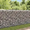 Image de Vidaxl - Mur À Gabion Avec Couvercles Acier Galvanisé 20x20x100 Cm