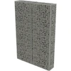 Image de vidaXL Mur de gabions avec couverture Acier galvanisé 100×20×150 cm