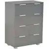 Image de vidaXL Sideboard gris brillant 60x35x80 cm Bois composite