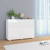 Image de vidaXL Sideboard blanc brillant 107x35x80,5 cm