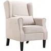 Image de Fauteuil Beige Tissu Vidaxl