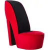 Image de Chaise En Forme De Talon Haut Rouge Velours Vidaxl