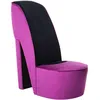 Image de Vidaxl - Chaise En Forme De Chaussure À Talon Haut Violet Velours
