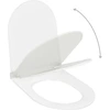 Image de vidaXL Siège de toilette avec dispositif d'abaissement automatique et design Quick-release blanc
