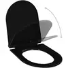 Image de Abattant Wc À Fermeture En Douceur Libération Rapide Noir