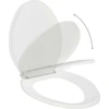 Image de vidaXL Siège de toilette avec dispositif d'abaissement automatique et design Quick-release blanc
