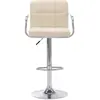 Image de vidaXL Tabouret de bar Crème Tissu