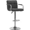 Image de vidaXL Tabouret de bar 2 pcs. Tissu gris foncé