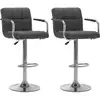 Image de Vidaxl - Chaises De Bar Lot De 2 Gris Foncé Tissu