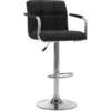 Image de vidaXL Tabouret de bar 2 pcs. noir tissu