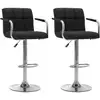 Image de Vidaxl - Chaises De Bar Lot De 2 Noir Tissu