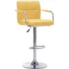 Image de vidaXL Tabouret de bar 2 pcs. Tissu jaune