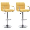 Image de Chaises De Bar Lot De 2 Jaune Tissu Vidaxl