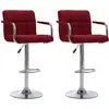 Image de Vidaxl Chaises De Bar Lot De 2 Bordeaux Tissu