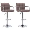 Image de Vidaxl Chaises De Bar Lot De 2 Taupe Tissu