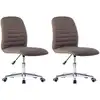 Image de vidaXL Chaise de salle à manger 2 pcs. Tissu taupe