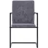 Image de vidaXL Chaise cantilever 2 pcs. Gris foncé similicuir