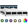 Image de Cadre De Lit Avec Led Sans Matelas Noir 120x200 Cm Vidaxl
