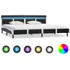 Image de Vidaxl - Cadre De Lit Avec Led Sans Matelas Gris Similicuir 180x200 Cm