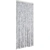 Image de vidaXL Rideau moustiquaire blanc et gris 90x220 cm chenille