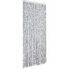 Image de vidaXL Rideau moustiquaire blanc et gris 100x220 cm chenille