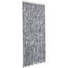 Image de vidaXL Rideau moustiquaire argenté 90x220 cm chenille
