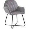 Image de vidaXL Chaise de salle à manger 2 pcs. Gris velours