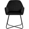 Image de vidaXL Chaise de salle à manger 2 pcs. noir velours