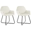 Image de Vidaxl - Chaises À Manger Lot De 2 Crème Velours