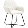 Image de vidaXL Chaise de salle à manger 2 pcs. Tissu crème