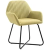 Image de vidaXL Chaise de salle à manger 2 pcs. Vert Tissu