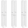 Image de vidaXL Corbeilles à gabion 3 pcs. Acier galvanisé 25 x 25 x 197 cm