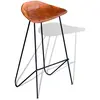 Image de vidaXL Tabouret de bar 6 pcs. Marron Cuir véritable