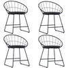 Image de Vidaxl - Ensemble De 4 Chaises À Manger Avec Siège Similaire Et Structure En Acier Noir