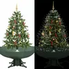 Image de Vidaxl   Arbre De Noël Neigeux 140 Cm   Base Parapluie   70 Branches   Lumières Led Blanches   Décorations Incluses