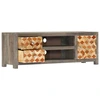 Image de vidaXL Armoire TV Gris 120x30x40 cm Bois massif de manguier