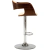 Image de vidaXL Tabouret de bar blanc crème Bois courbé et similicuir