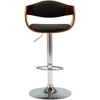Image de vidaXL Tabouret de bar gris bois courbé et tissu